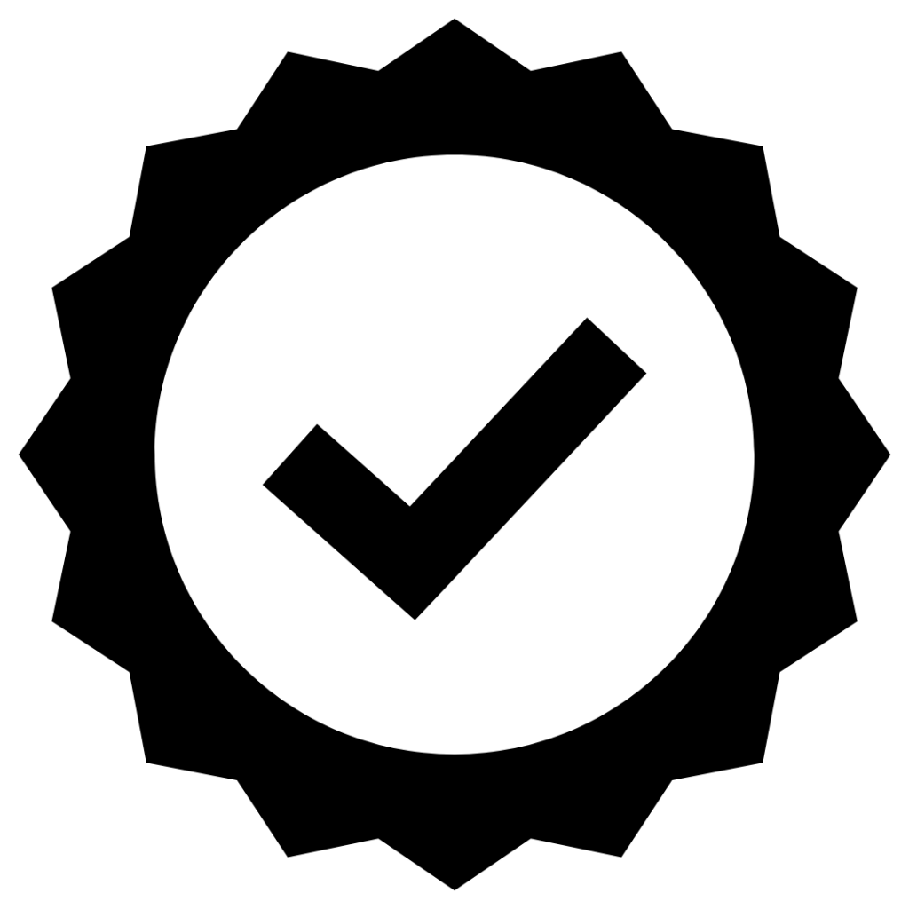 Icon mit einem Haken um die Möglichkeit zur TÜV-Abnahme bei MW Landtechnik GmbH darzustellen.