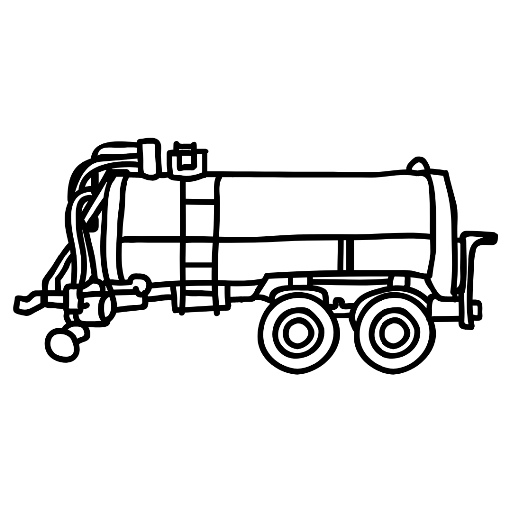 Icon von einem Güllewagen der symbolisch für die Leistung zur Gülletechnik bei MW Landtechnik GmbH steht.